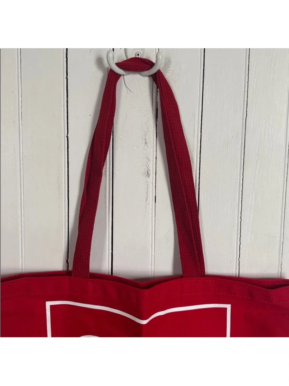 Kiss The Cook Red Canvas Tote Bag